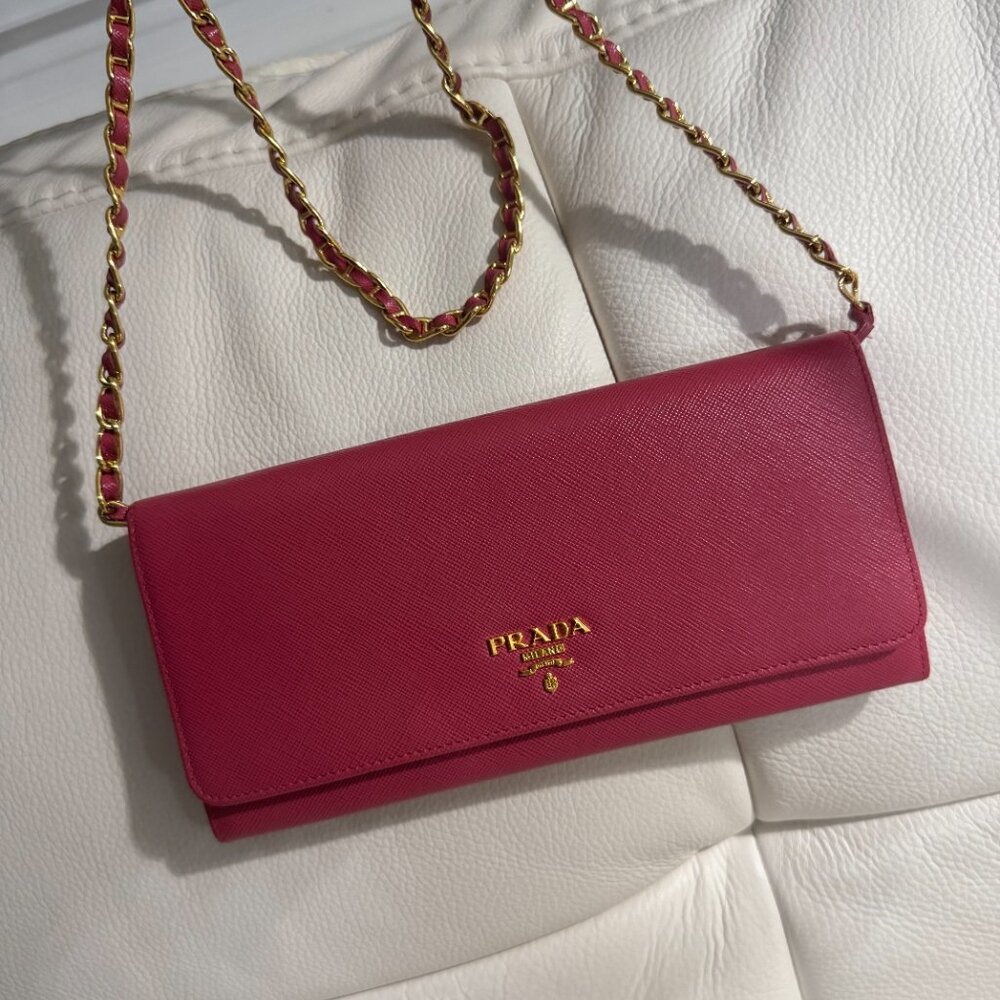 Prada Saffiano Wallet on Chain or clutch - Picture 11 of 12